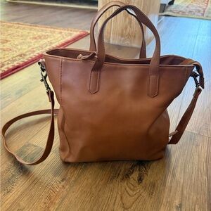 Universal Thread Cognac Tote with Removable Crossbody Strap